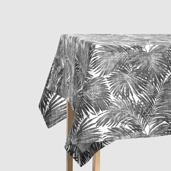 Скатертина з водовідштовхувальним просоченням IDEIA 140х170 см бавовна папороть чорна, фото 1 Скатертина з водовідштовхувальним просоченням IDEIA 140х170 см бавовна папороть чорна, фото 1