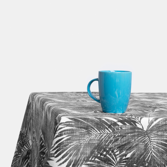 Скатертина з водовідштовхувальним просоченням IDEIA 140х170 см бавовна папороть чорна, фото 7 Скатертина з водовідштовхувальним просоченням IDEIA 140х170 см бавовна папороть чорна, фото 7