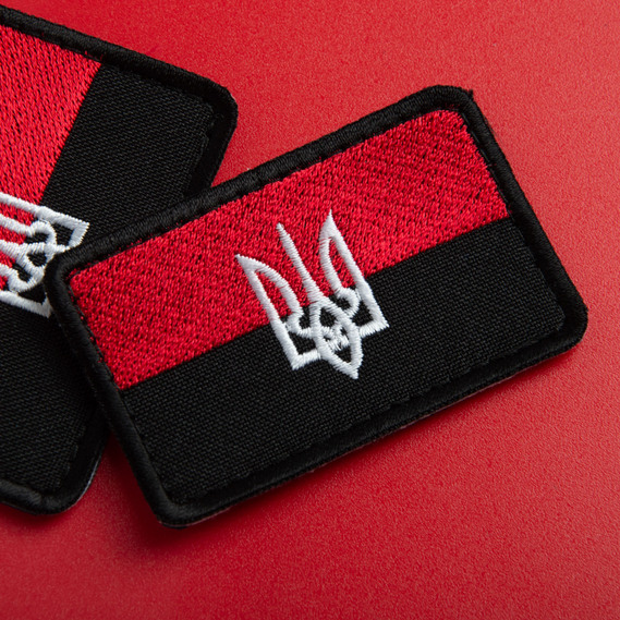 Шеврон нашивка на липучці Прапор УПА з тризубом, вишитий патч 4,5х7 см, фото 5