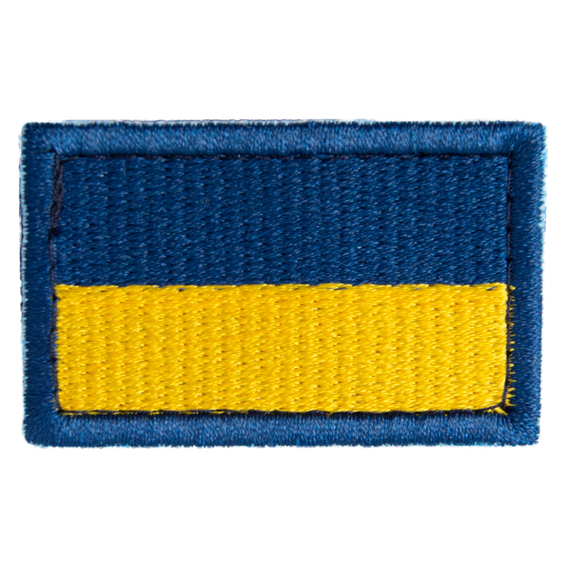 Velcro patch `Flag of Ukraine`, embroidered patch 3.5x5.3 cm, фото 1