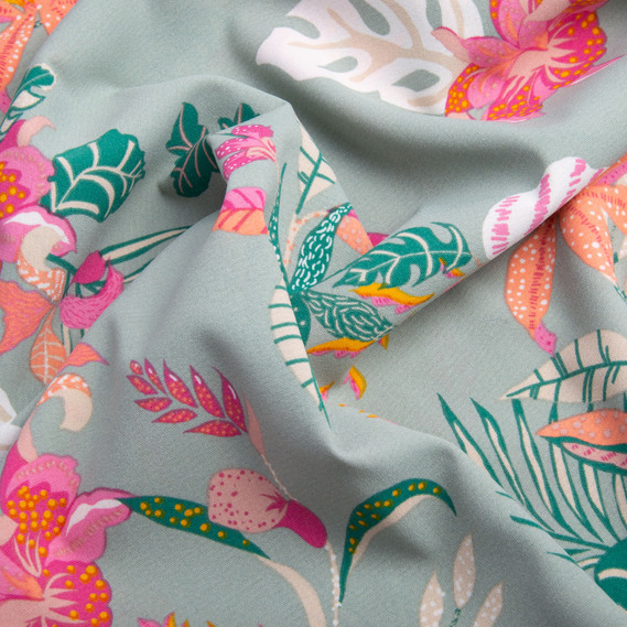 Ткань плательная тропикана м`ята, фото 2