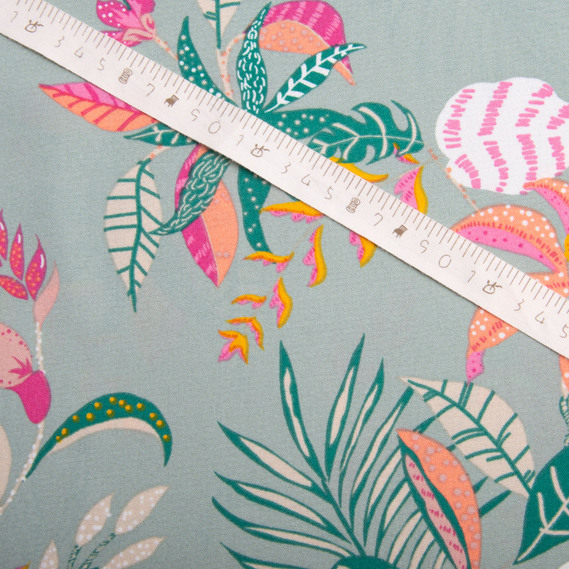 Ткань плательная тропикана м`ята, фото 4