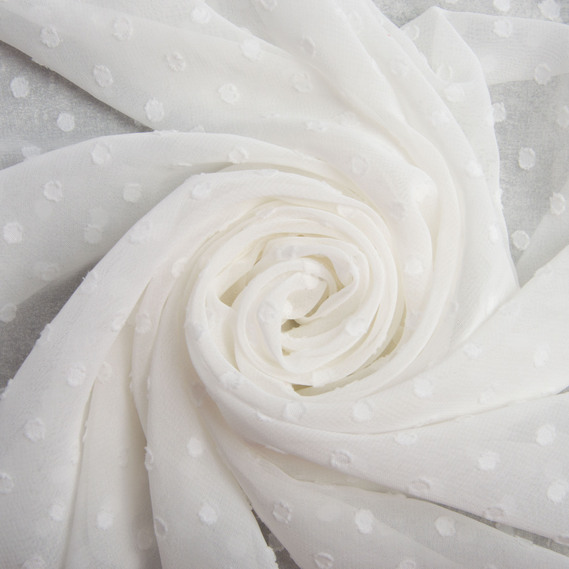 Chiffon crepe fabric 150 cm lightweight, airy, matte, for dresses, skirts, blouses, children’s clothing молоко, фото 1