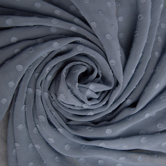 Тканина шифон жакард 150 см 75 гр/м2 легка, повітряна, для суконь, спідниць, блузок, дитячого одягу денім, фото 1