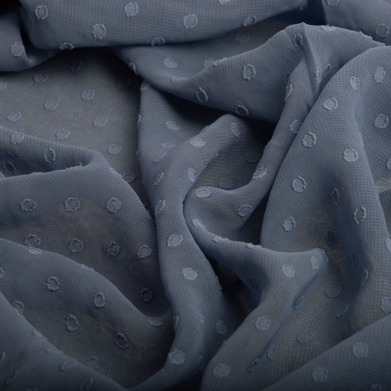 Тканина шифон жакард 150 см 75 гр/м2 легка, повітряна, для суконь, спідниць, блузок, дитячого одягу денім, фото 2