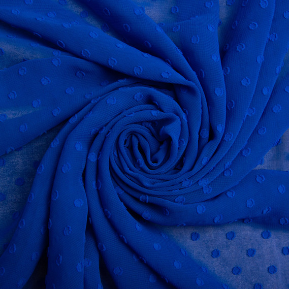 Chiffon crepe fabric 150 cm lightweight, airy, matte, for dresses, skirts, blouses, children’s clothing індіго, фото 1