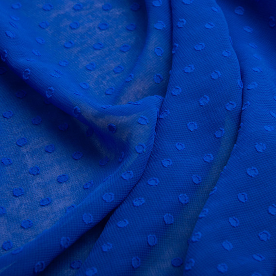 Chiffon crepe fabric 150 cm lightweight, airy, matte, for dresses, skirts, blouses, children’s clothing індіго, фото 2