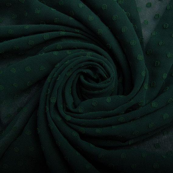 Тканина шифон жакард 150 см 75 гр/м2 легка, повітряна, для суконь, спідниць, блузок, дитячого одягу т/зелена, фото 1 Тканина шифон жакард 150 см 75 гр/м2 легка, повітряна, для суконь, спідниць, блузок, дитячого одягу т/зелена, фото 1