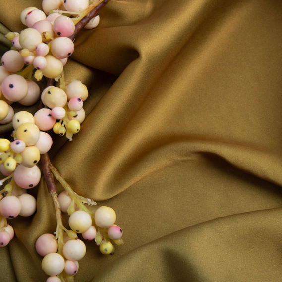 Ткань плательная атлас шелк деграде олива, фото 3