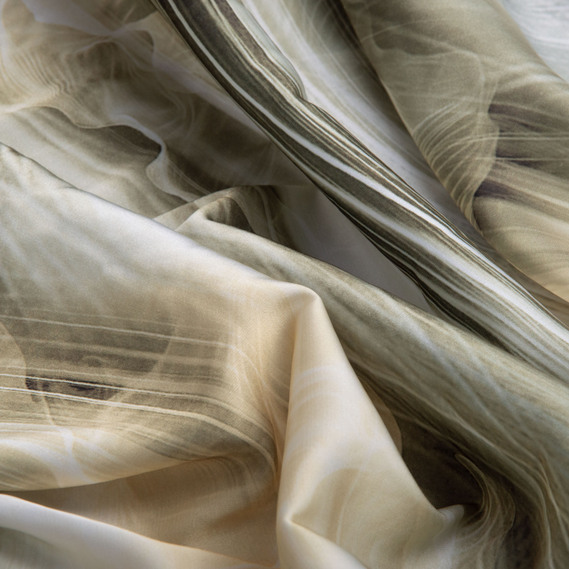 Тканина плательная атлас шовк стрейч олива, фото 2