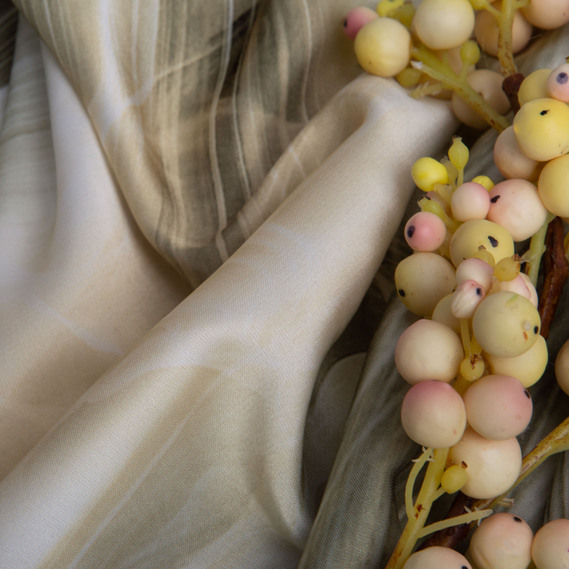 Тканина плательная атлас шовк стрейч олива, фото 3