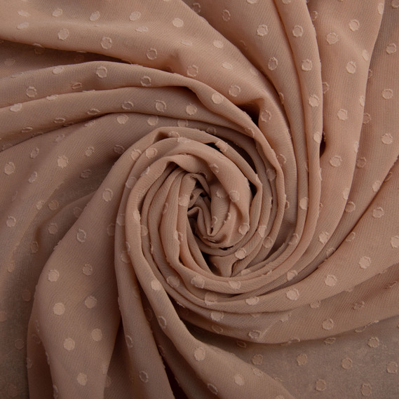 Chiffon crepe fabric 150 cm lightweight, airy, matte, for dresses, skirts, blouses, children’s clothing т/беж, фото 1