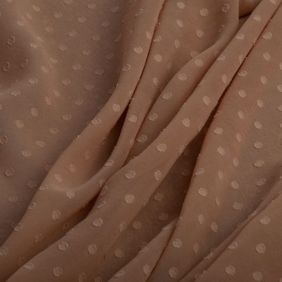 Chiffon crepe fabric 150 cm lightweight, airy, matte, for dresses, skirts, blouses, children’s clothing т/беж, фото 2