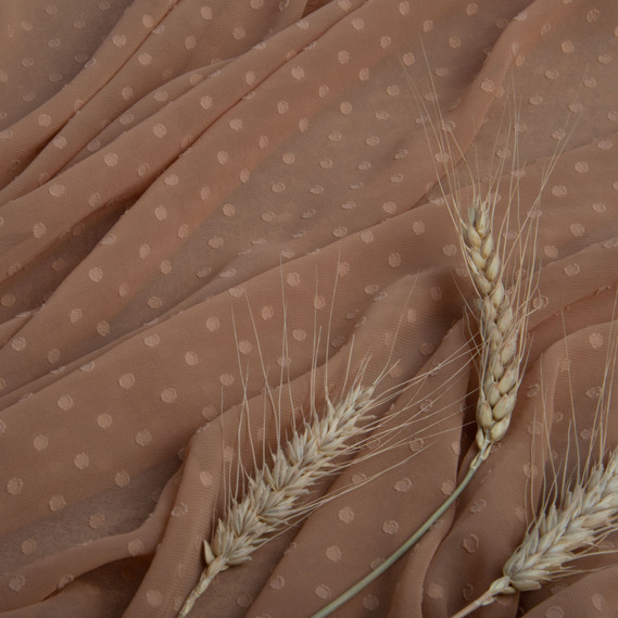 Chiffon crepe fabric 150 cm lightweight, airy, matte, for dresses, skirts, blouses, children’s clothing т/беж, фото 3