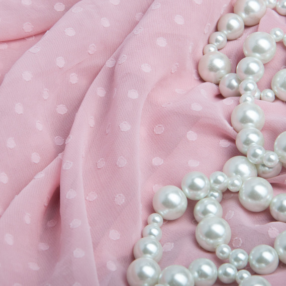 Chiffon crepe fabric 150 cm lightweight, airy, matte, for dresses, skirts, blouses, children’s clothing рожева, фото 3