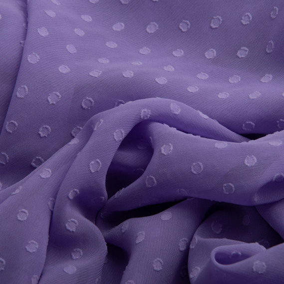 Тканина шифон жакард 150 см 75 гр/м2 легка, повітряна, для суконь, спідниць, блузок, дитячого одягу бузок, фото 2 Тканина шифон жакард 150 см 75 гр/м2 легка, повітряна, для суконь, спідниць, блузок, дитячого одягу бузок, фото 2