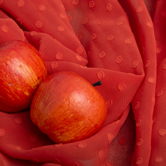 Chiffon crepe fabric 150 cm lightweight, airy, matte, for dresses, skirts, blouses, children’s clothing т/корал, фото 3