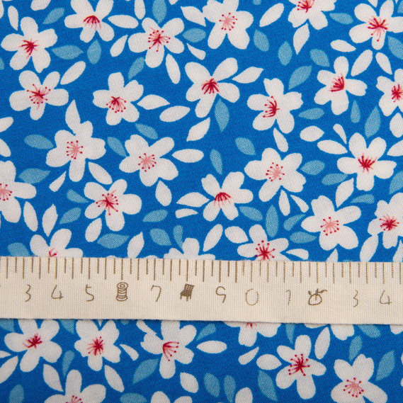 Staple fabric viscose, natural dress fabric, for blouses, dresses, skirts весна небесно блакитна, фото 4