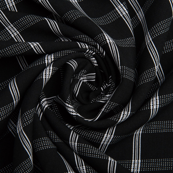 Fabric dress staple клітина чорна, фото 1