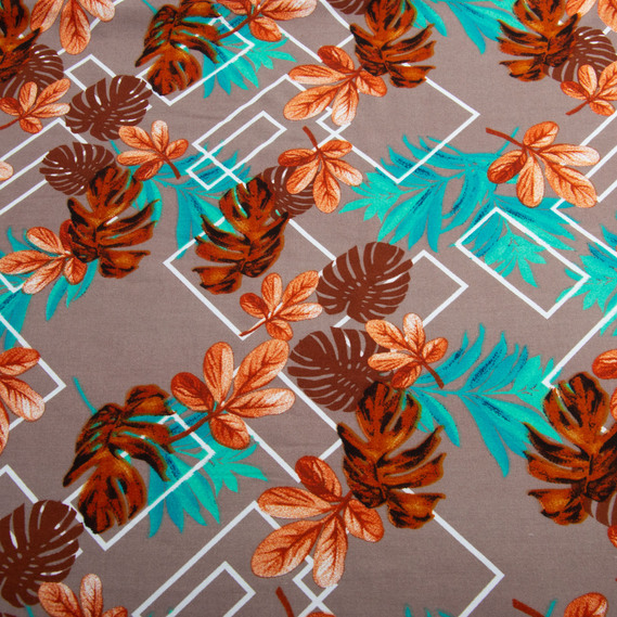 Тканина плательна штапель віскоза, платтяна тканина натуральна, для блузок, суконь, спідниць манстера капучіно, фото 3