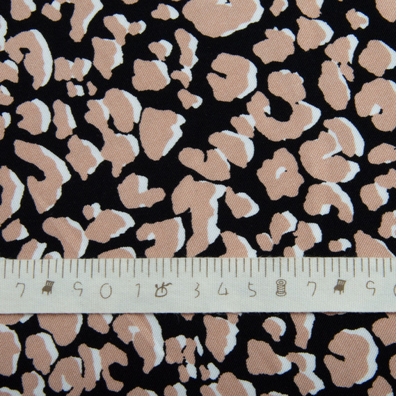 Тканина плательна штапель віскоза, платтяна тканина натуральна, для блузок, суконь, спідниць лео беж, фото 4 Тканина плательна штапель віскоза, платтяна тканина натуральна, для блузок, суконь, спідниць лео беж, фото 4