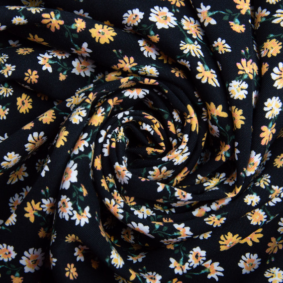 Ткань плательная штапель вискоза, плательная ткань натуральная, для блузок, платьев, юбок галявина, фото 1