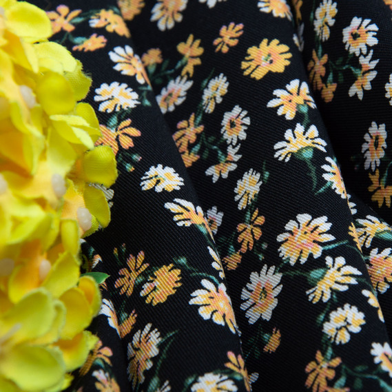 Ткань плательная штапель вискоза, плательная ткань натуральная, для блузок, платьев, юбок галявина, фото 3