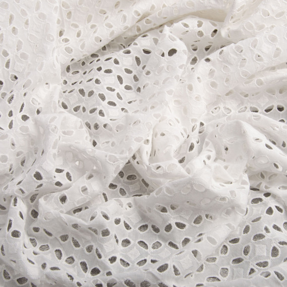 Dress fabric cotton batiste seam пелюстки молоко, фото 2