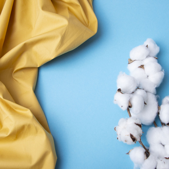 Тканина поплін бавовна 124 гр/м2 гірчиця, фото 3