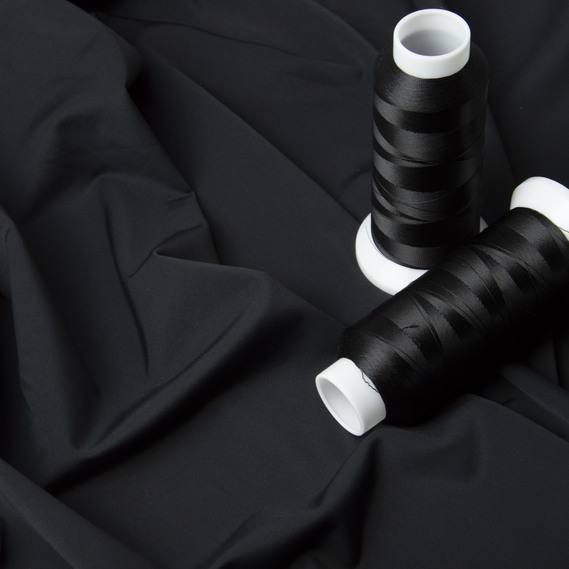 Ткань трикотаж Біфлекс матовий 204 гр/м2, еластична тканина, тканина для купальників, леггінсов, спортивного одягу чорний, фото 3