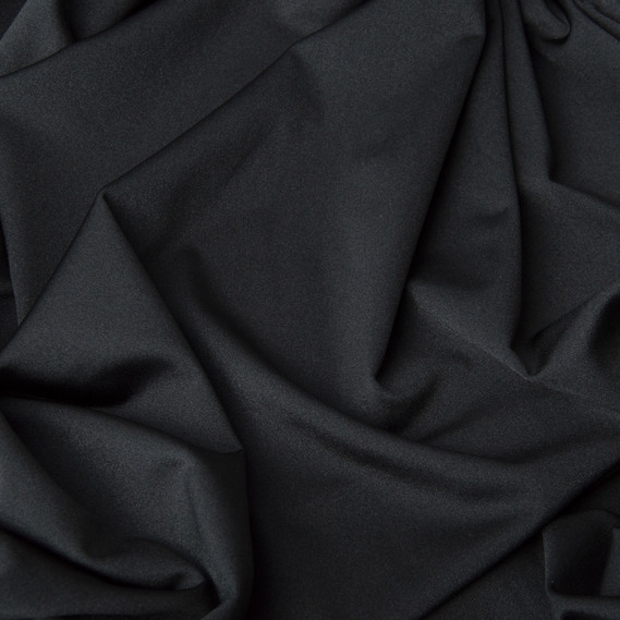 Knitted fabric Supplex 200 g/m2, stretch knitted fabric, elastic shiny fabric чорний, фото 2