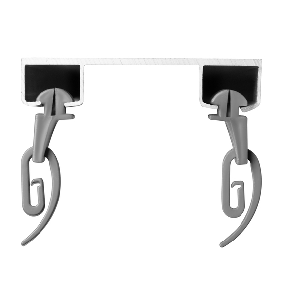 Карниз cтельовий 3 м IDEIA подвійний посилений алюмінієвий сірий, фото 3