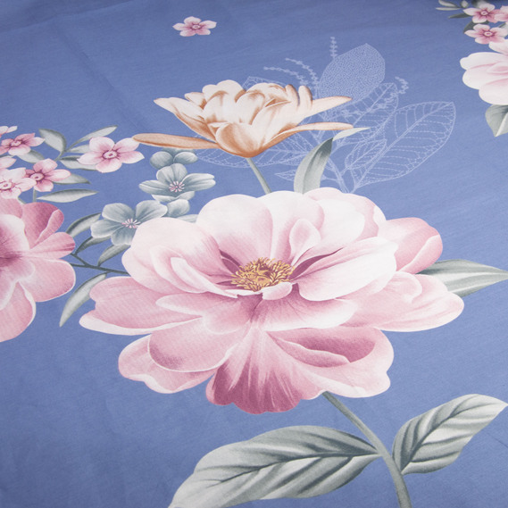 SATIN fabric S-187 A троянди на джинсі, фото 3