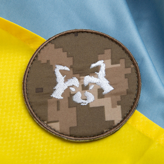 Pixel Raccoon Round Chevron with Hook-and-Loop Fastener, 7.5cm Diameter, фото 2