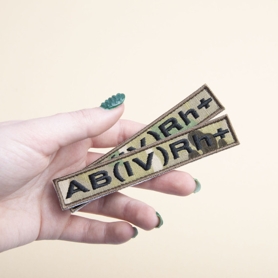 Velcro chevron Blood type four plus 2х12 см, фото 3