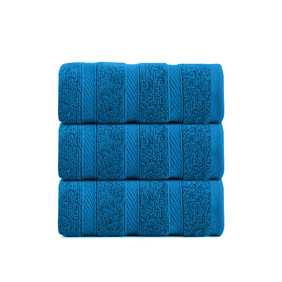 Полотенце салфетка махровое 30х50 Косичка т/синій, фото 1