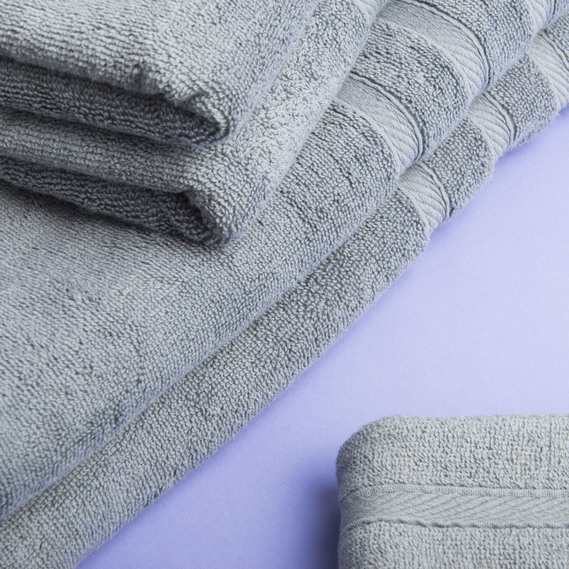 Рушник махровий Косичка 50х100 см сірий, фото 2 Рушник махровий Косичка 50х100 см сірий, фото 2