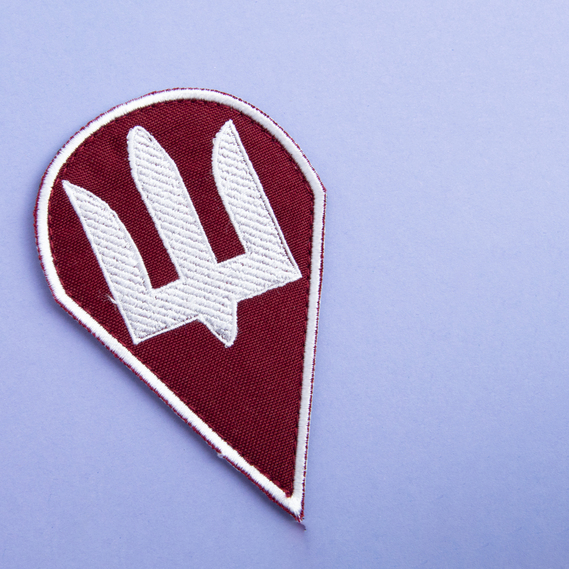 Velcro patch featuring trident of the Airborne Assault Forces (DSHV) of the Armed Forces of Ukraine (AFU) 6.3x9.5 cm, фото 2