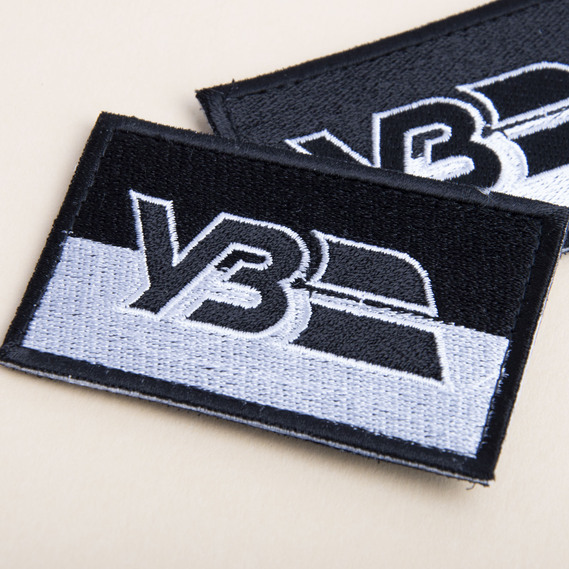 Chevron on velcro Ukrzaliznytsia 5x8 cm чорно/сірий, фото 3