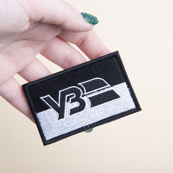 Chevron on velcro Ukrzaliznytsia 5x8 cm чорно/сірий, фото 4