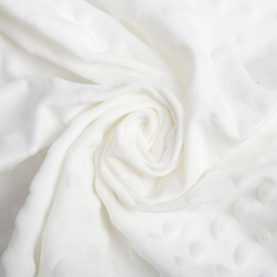 Тканина плюш Minky Dot молоко, фото 1