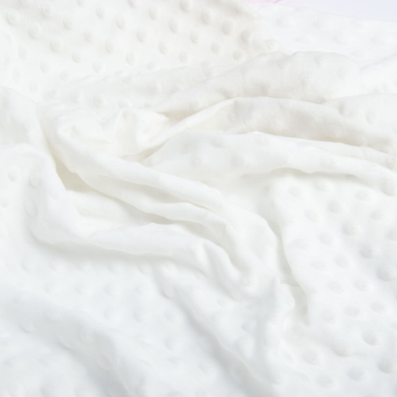 Тканина плюш Minky Dot молоко, фото 2