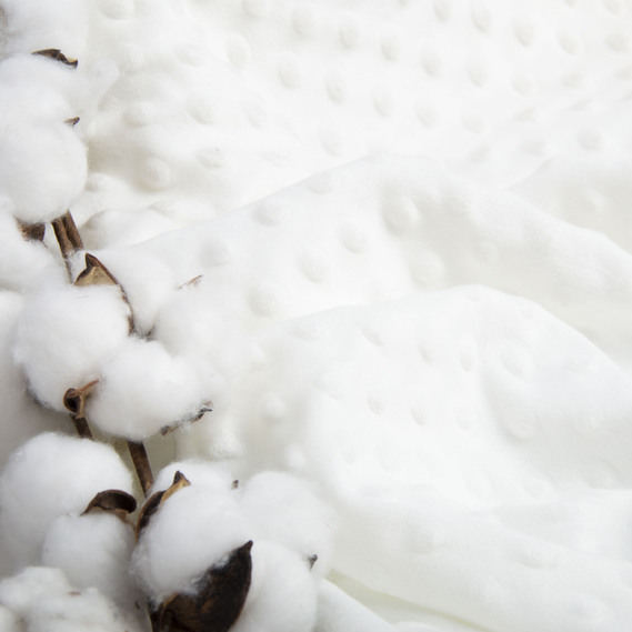 Тканина плюш Minky Dot молоко, фото 3