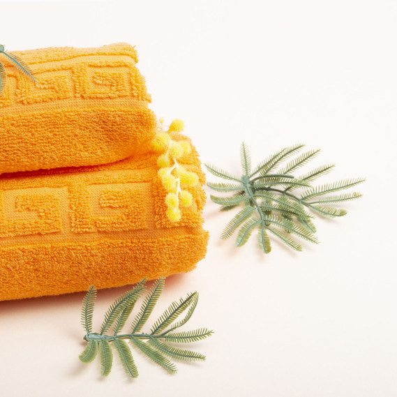 Рушник махровий Версаче 35х60 см помаранч, фото 7