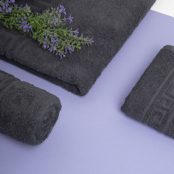 Terry towel Versace 35x60 cm т/сірий, фото 6