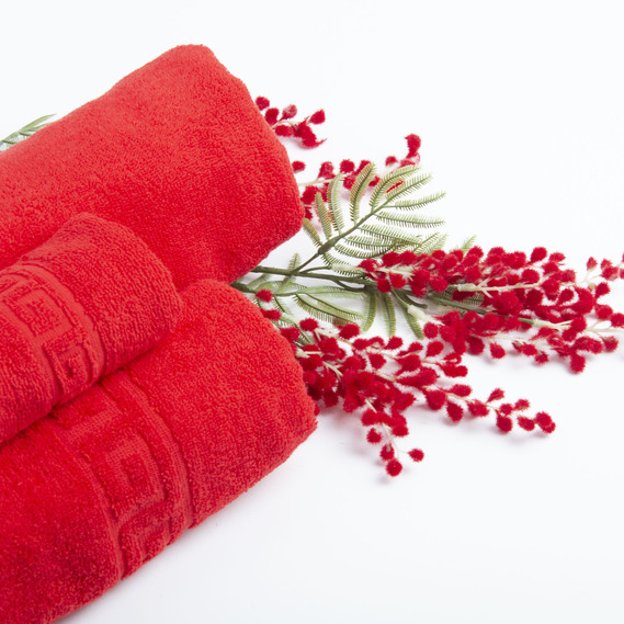 Полотенце махровое Версаче 35х60 см червоний , фото 6