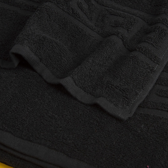 Рушник махровий Версаче 35х60 см чорний, фото 2 Рушник махровий Версаче 35х60 см чорний, фото 2