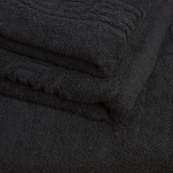 Рушник махровий Версаче 35х60 см чорний, фото 5