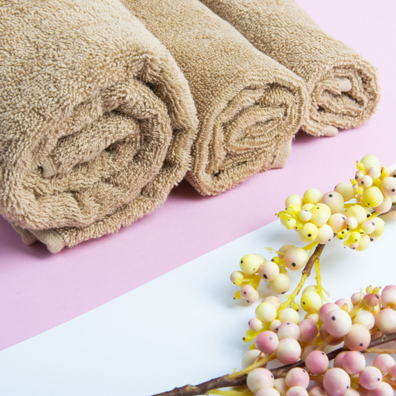 Terry towel Versace 70x135 cm беж, фото 6