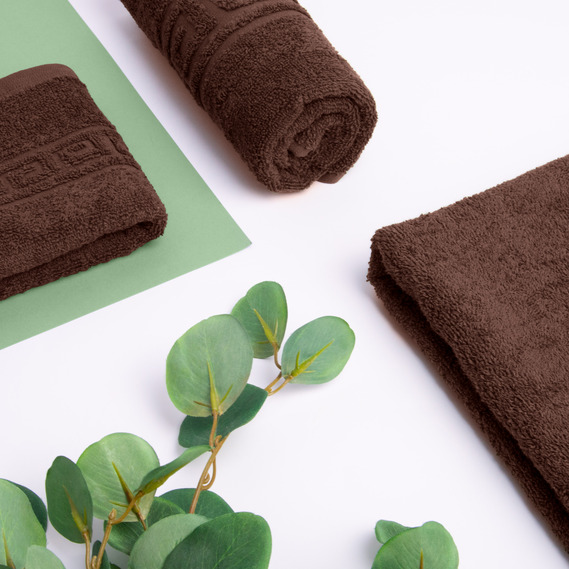 Terry towel Versace 70x135 cm шоколад, фото 6